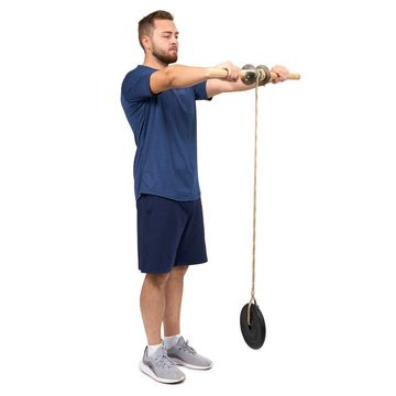 Sport-Thieme Zusatzgewichte Unterarmtrainer Premium, Mit hochwertigem, stabilem Holzgriff