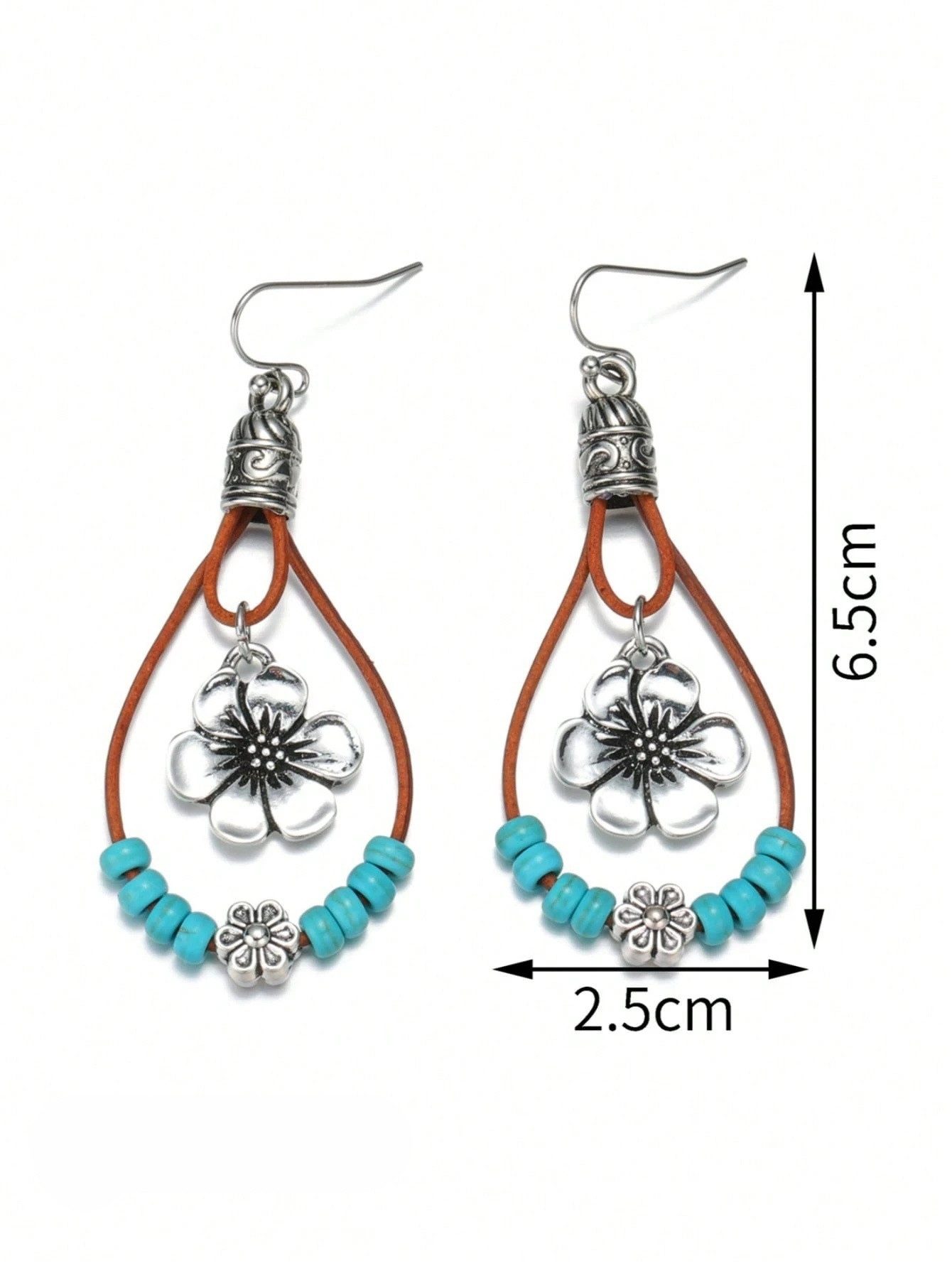 The Beauty House Ohrring-Set Boho Damen Ohrringe mit Blume & Türkisperlen – günstig online kaufen