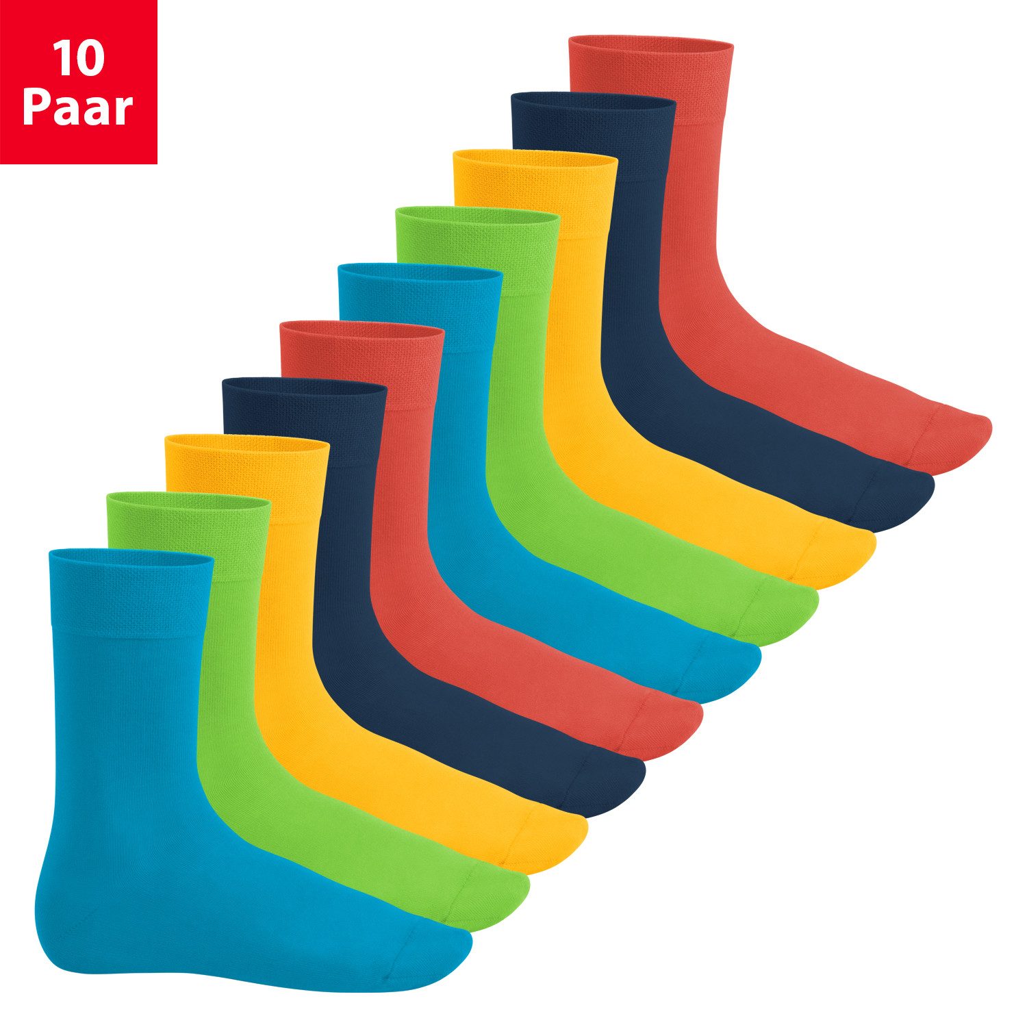 Footstar Basicsocken EVERYDAY! 10 PAAR Damen Herren Socken mit Baumwolle Basic Socken
