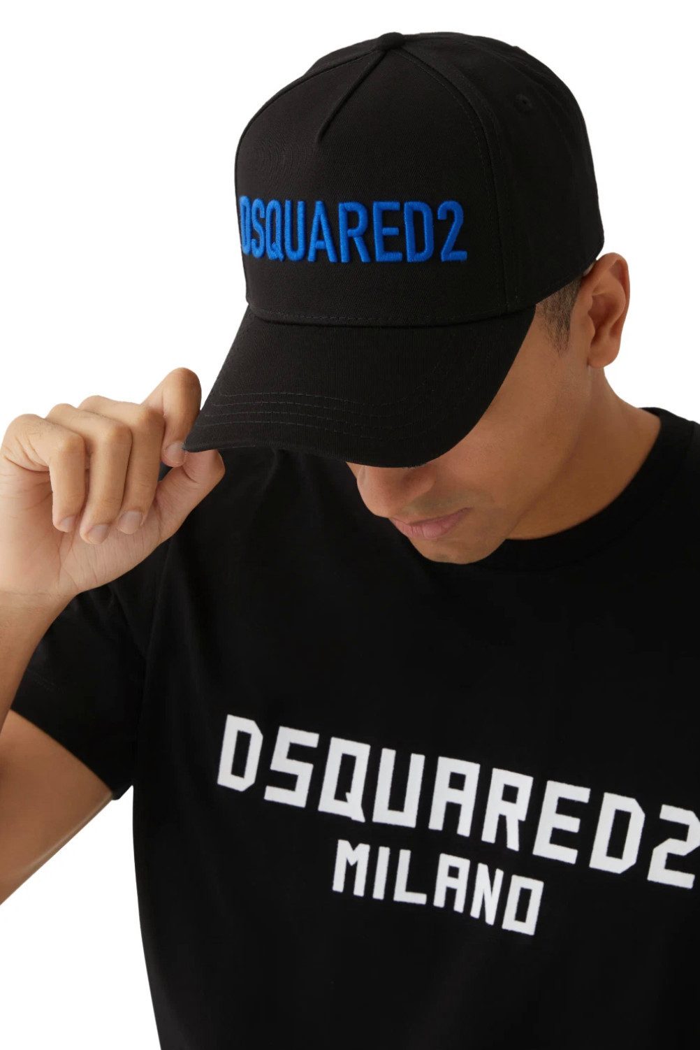 Dsquared2 Baseball Cap Technicolor Basecap Icon Retro Patch Logo Baseballcap Baumwolltwill mit strukturierter Oberfläche