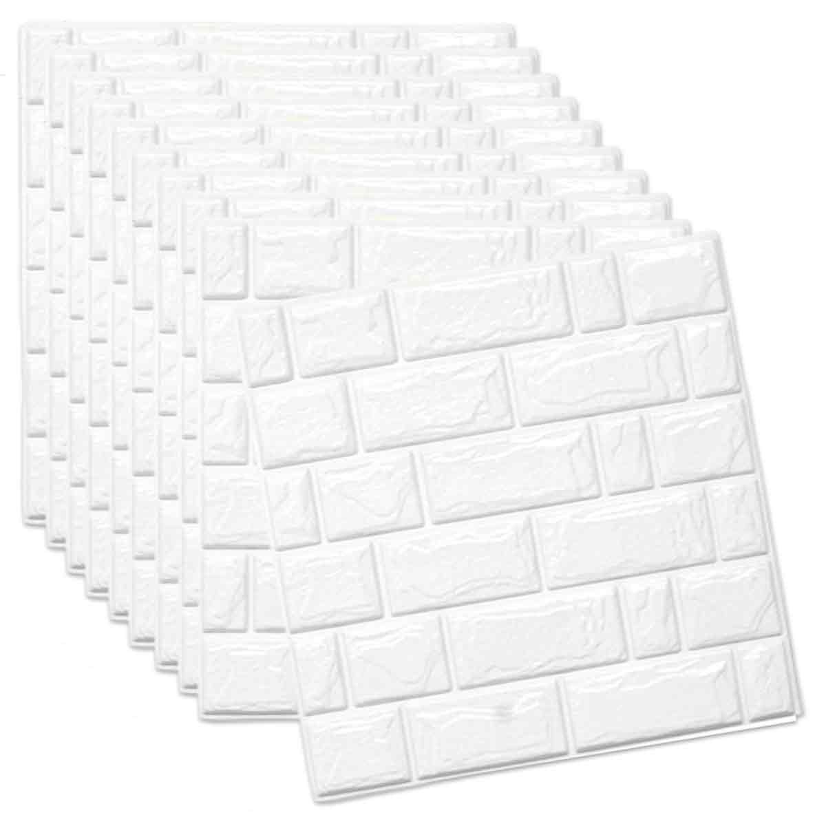 Weiß Fototapete Schlafzimmer 3D-Ziegelstein-Tapete,schaum-Ziegelstein-Wandpaneele,für Jormftte
