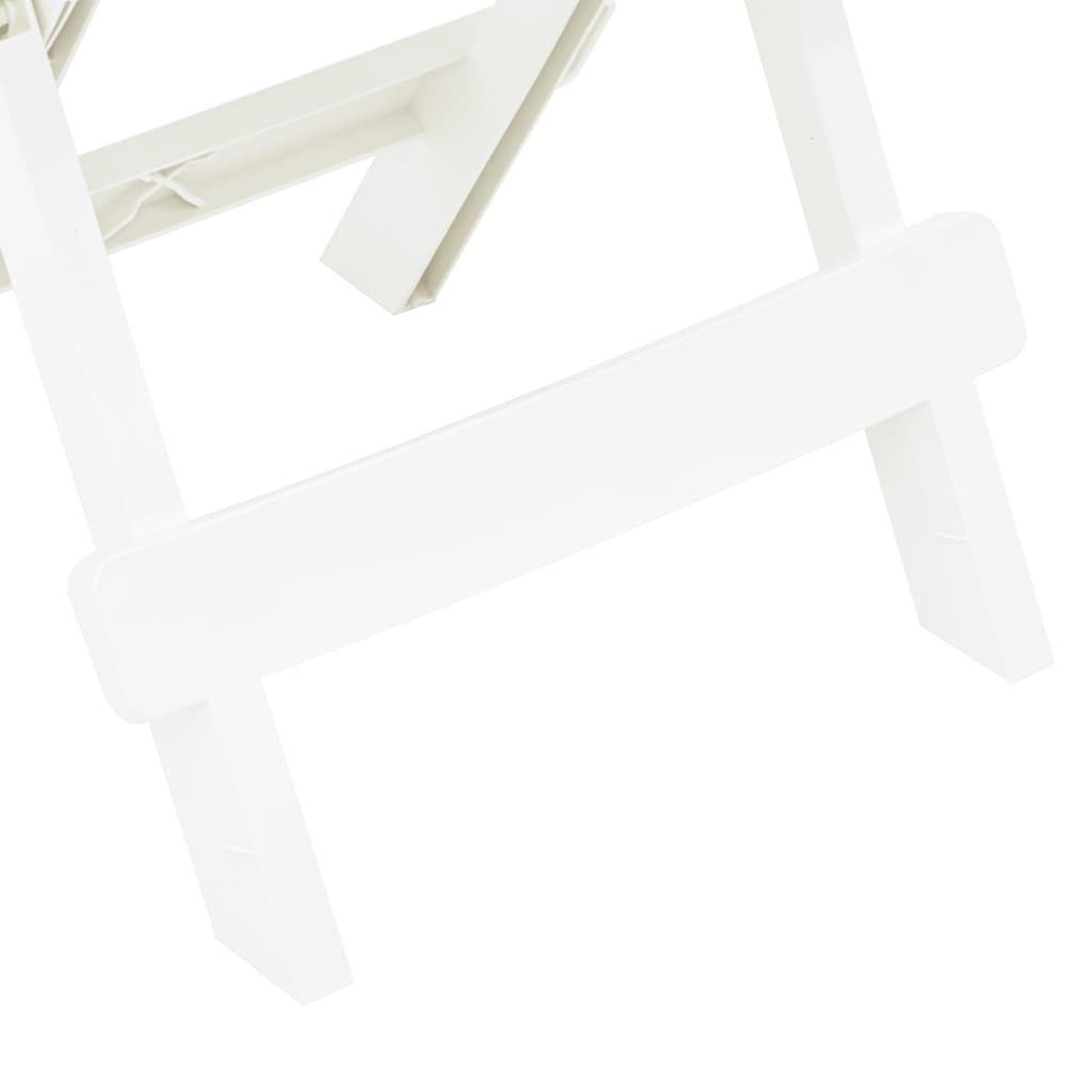 | Weiß Klappbar (1-St) vidaXL Weiß cm Gartentisch Weiß Kunststoff 45x43x50 Gartentisch