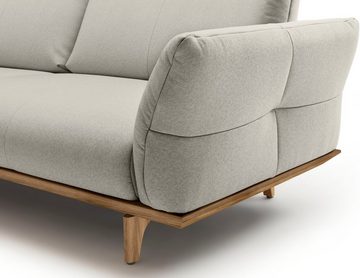 hülsta sofa 3,5-Sitzer hs.460, Sockel und Füße in Nussbaum, Breite 228 cm