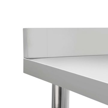 vidaXL Spülenschrank Küchen-Arbeitstisch mit Aufkantung 120 x 60 x 93 cm Edelstahl (1-St)