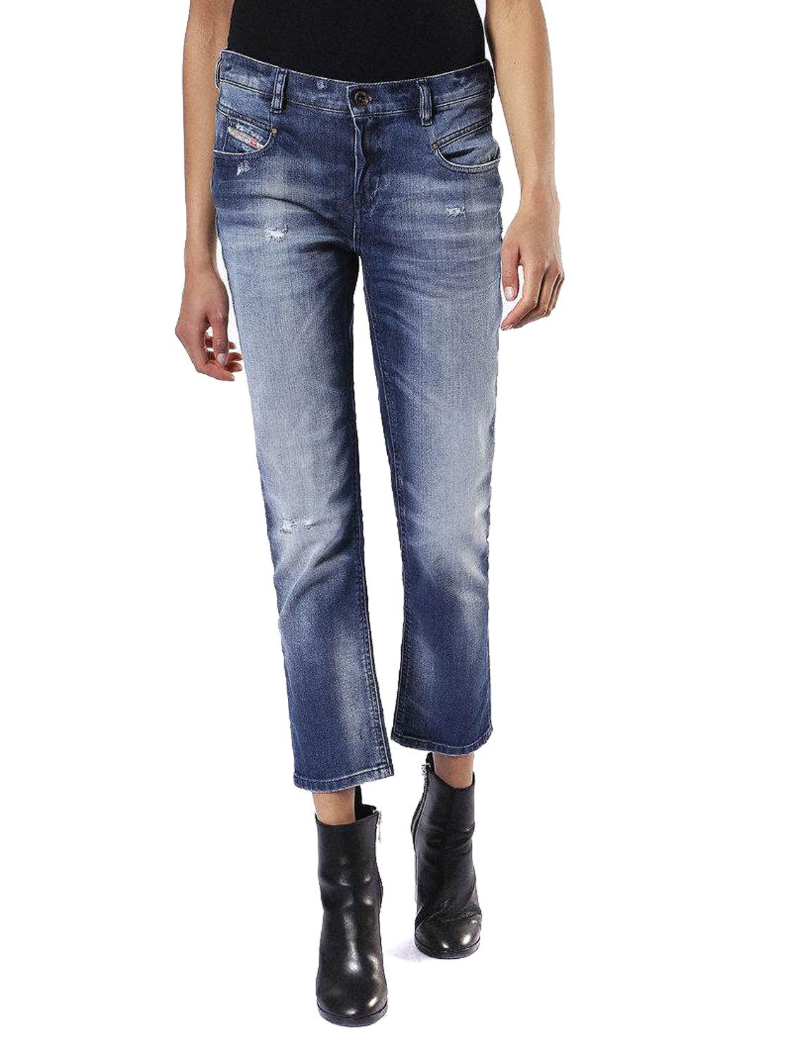 Straight-Jeans Diesel Belthy-Ankle 084DD Damen Jeans Hose Slim Straight