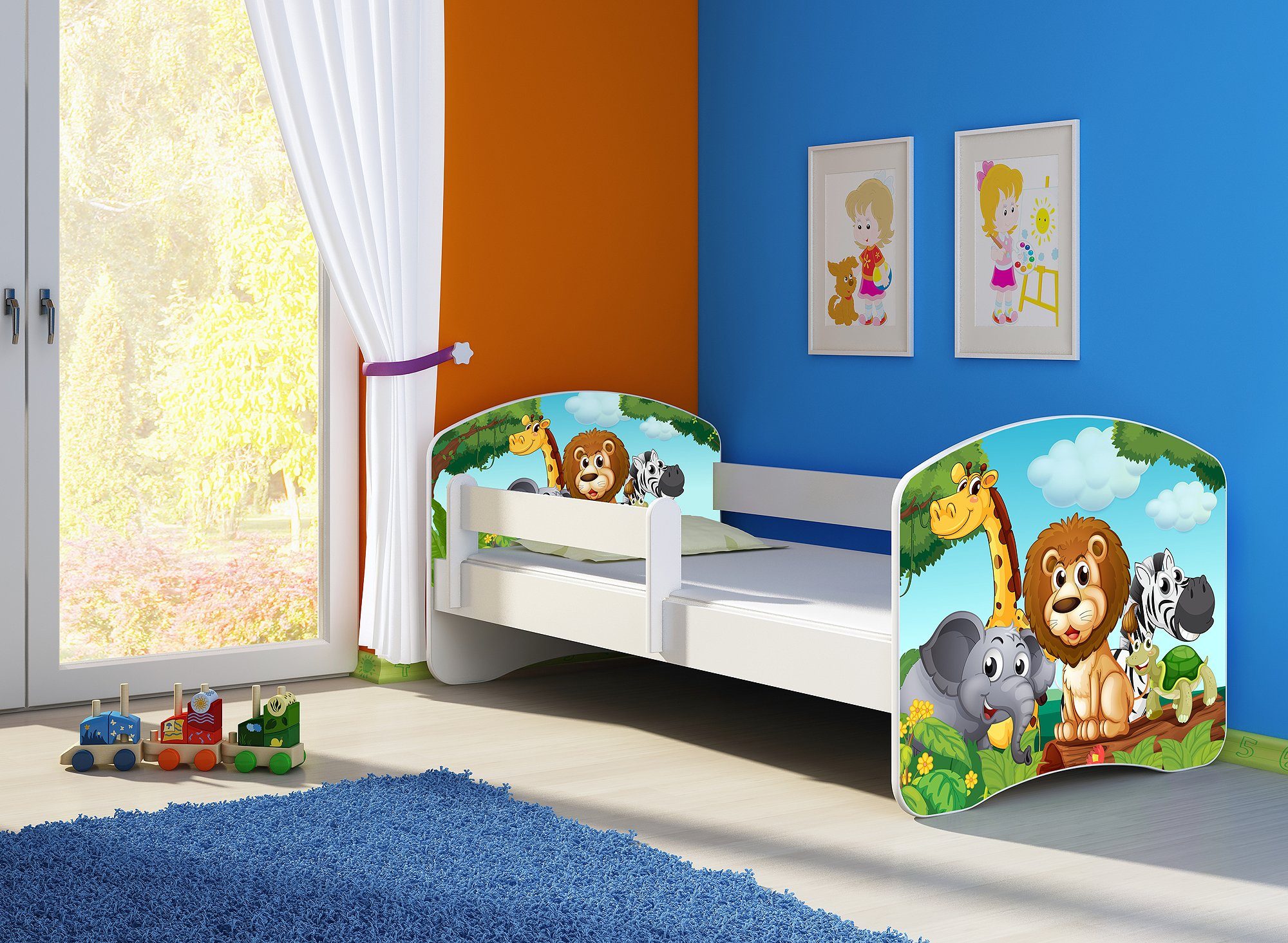 Clamaro Kinderbett (Kinderbett, Babybett 70x140, 80x160, 80x180cm Juniorbet günstig online kaufen
