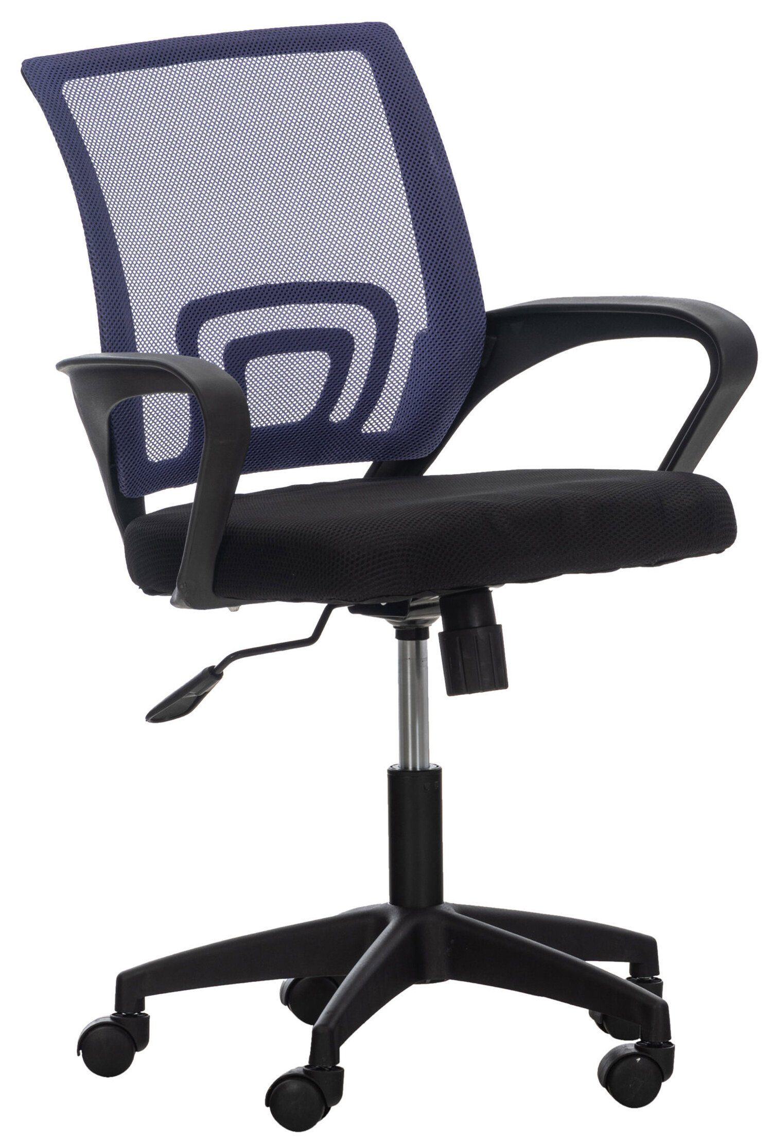 TPFLiving Bürostuhl Audrey mit bequemer ergonomisch geformter Rückenlehne (Schreibtischstuhl, Drehstuhl, Chefsessel, Bürostuhl XXL), Gestell: Kunststoff schwarz - Sitzfläche: Netzbezug lila