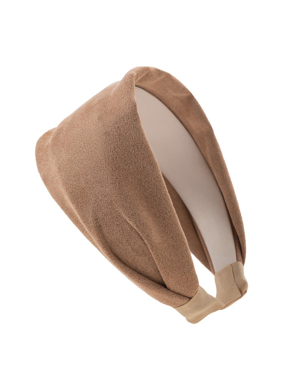 axy Haarreif Breiter Haarreif mit leichtem Flanell elegant, Damen Breiter Haarreif (Leder Optik) Haarband Haarreifen