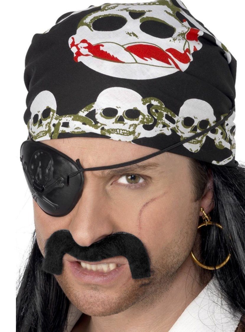 Piraten-Kostüm Pirat Kopftuch - für Karneval Faschingskostüm