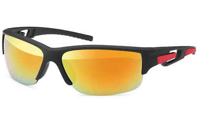 BEZLIT Eyewear Sonnenbrille Sport Sonnenbrille Sportliche Radler Biker Brille (1-St) mit schwarzen Linsen