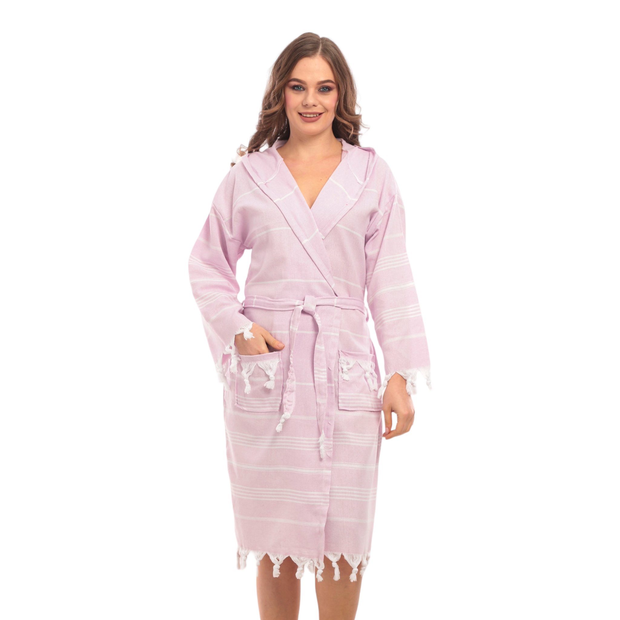 herémood Bademantel Bademantel aus Hamamtuch, Saunatuch, günstig online kaufen