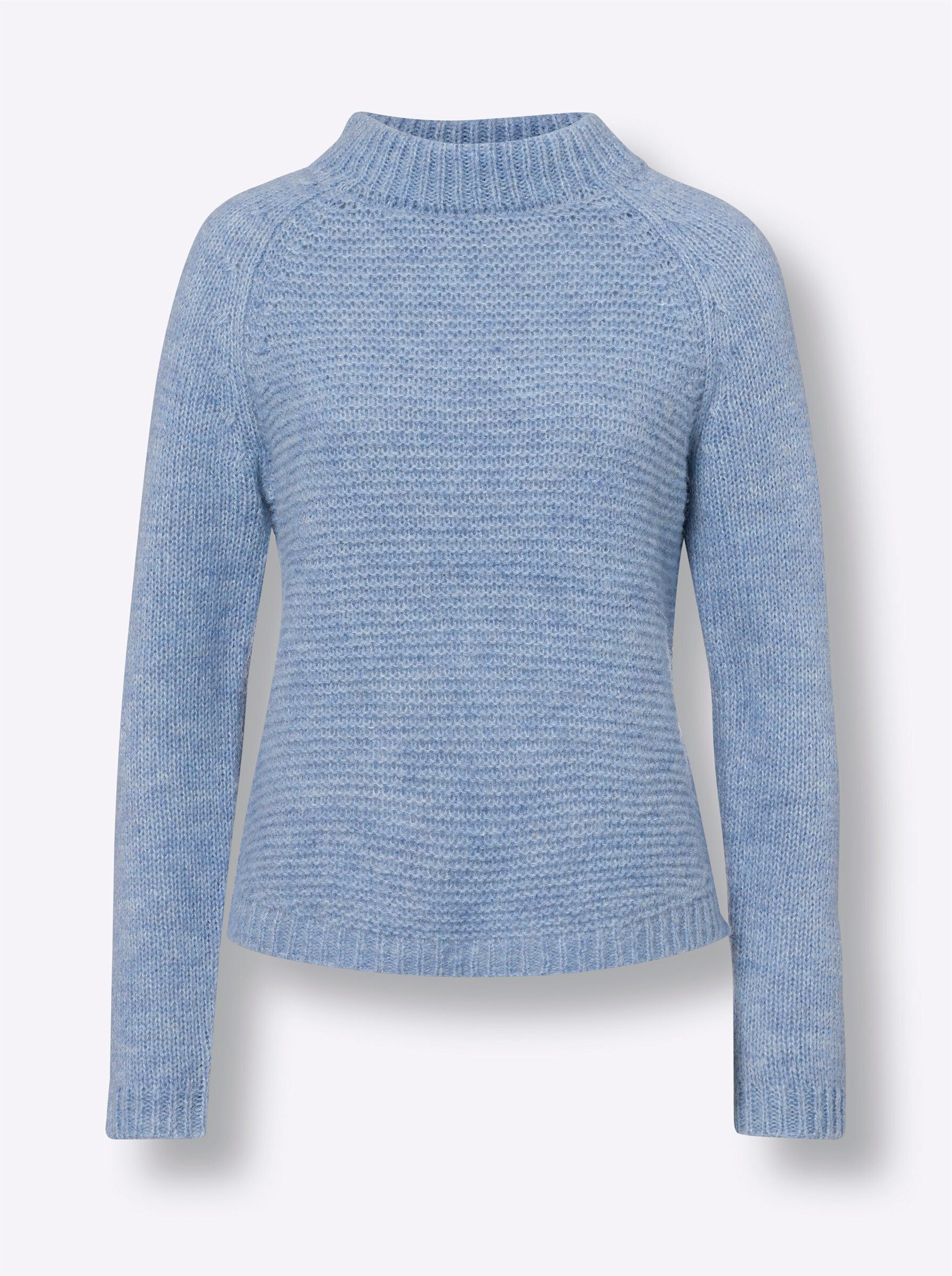 Strickpullover Pullover Langarm Links-Strick