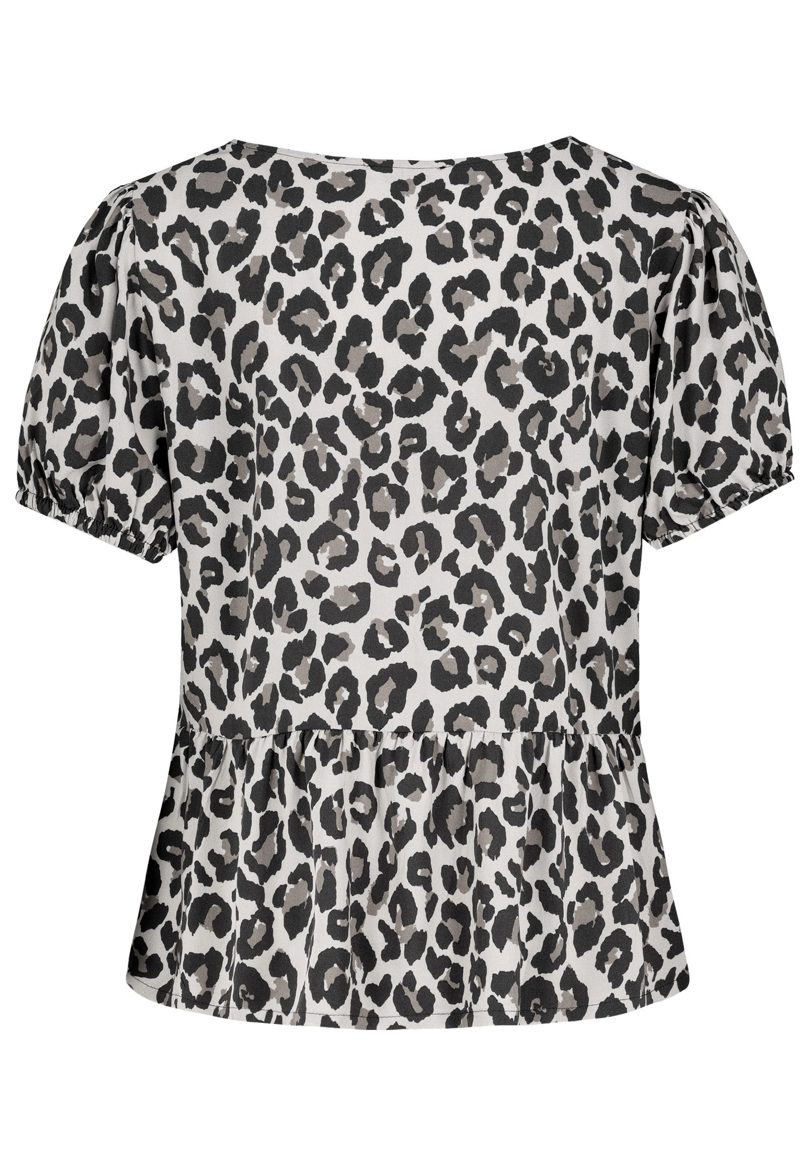 SUBLEVEL Blusenshirt Florales Muster, Schnürdetails, Kurzarm, günstig online kaufen