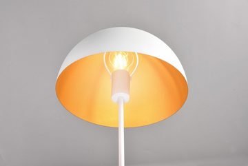 Leonique Tischleuchte Manon, Ein-/Ausschalter, ohne Leuchtmittel, Ø 30cm, Tischlampe mit Metallschirm innen goldfarbig, Schnurschalter