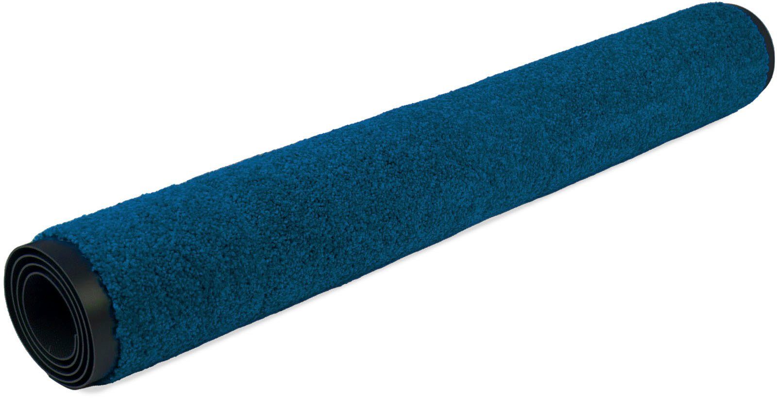 Fußmatte CLEAN, Primaflor-Ideen in rechteckig, Schmutzfangmatte, blau mm, Textil, Farbauswahl, große Höhe: 8,5 waschbar