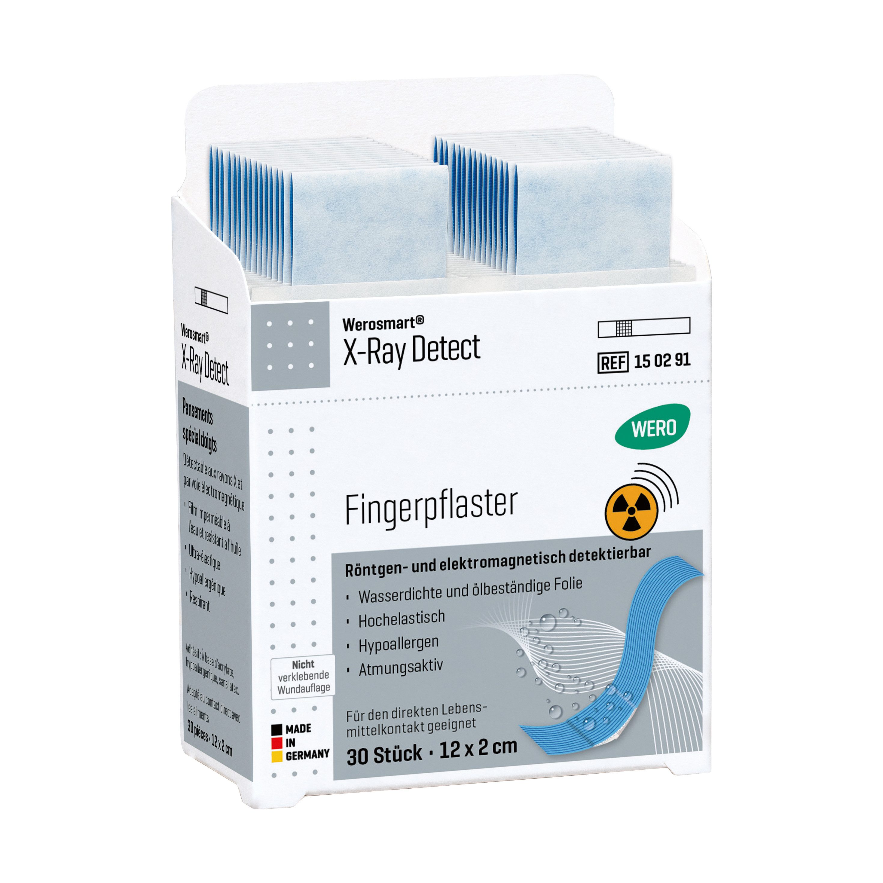 Werosmart® Wundpflaster Werosmart® X-Ray Detect Pflasterspender-Einsätze Fingerpflaster (Einsatz, 30 St)
