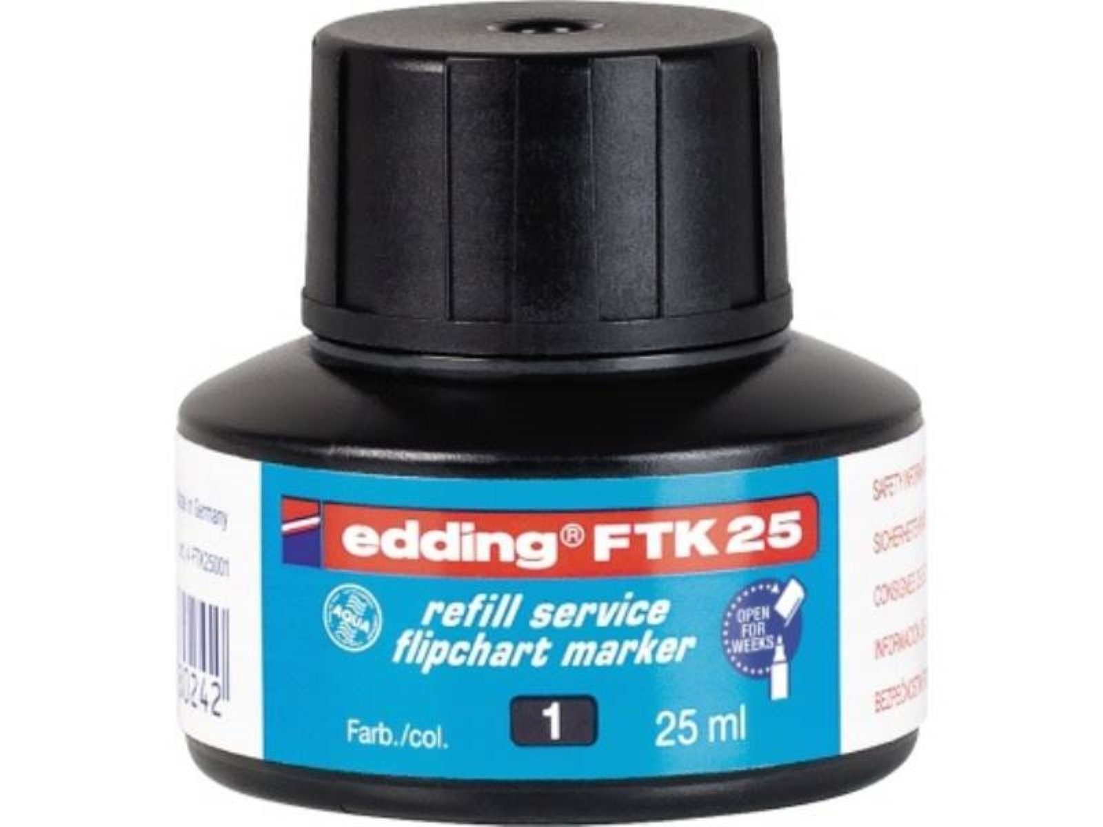 EDDING edding Nachfülltinte FTK25 Marker Flasche schwarz 4-FTK25001 Marker edding