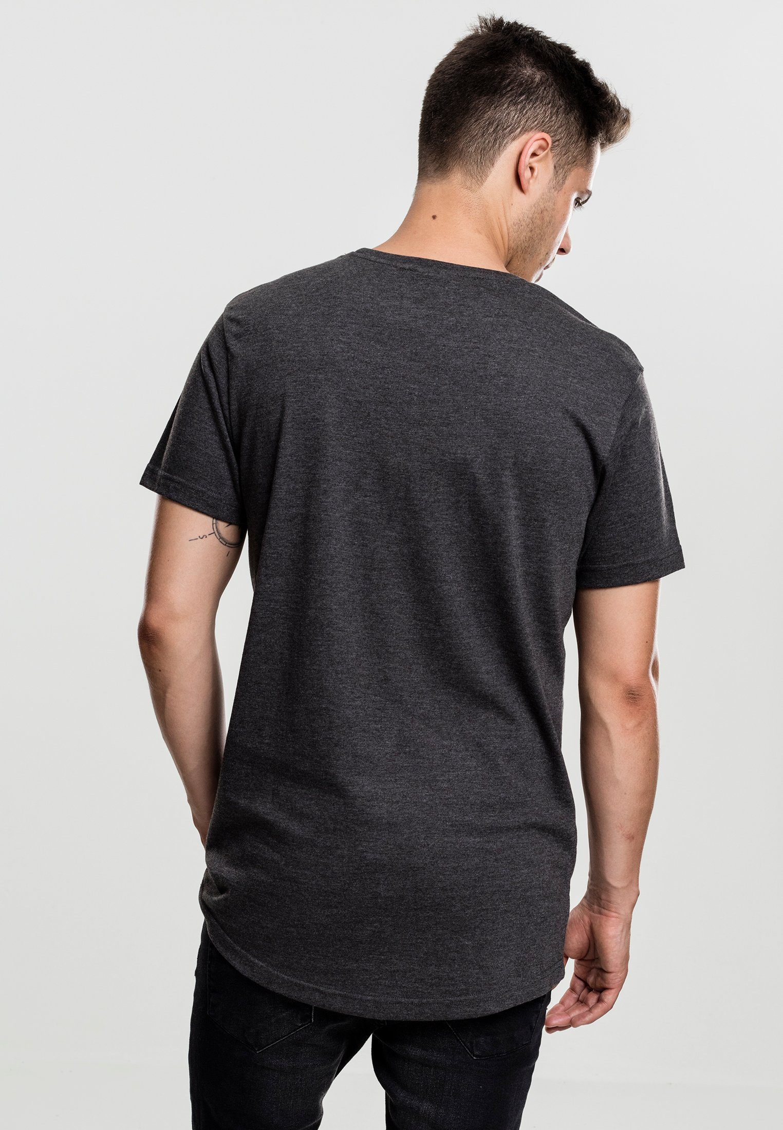 URBAN CLASSICS T-Shirt Long Melange charcoal TB1767