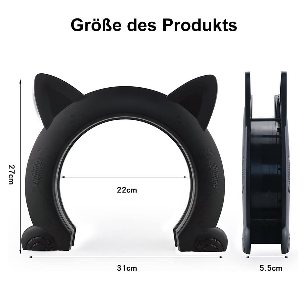 Thumbnail - NUODWELL Katzenklappe Katzentür Innentür, Haustiertüren für alle kleine Katzen und Hunde
