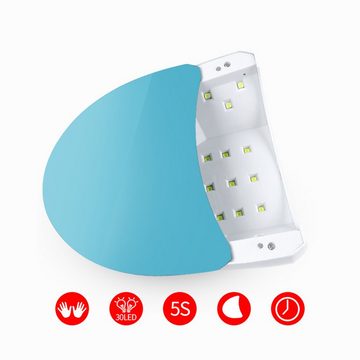 Scheiffy Lichthärtungsgerät Nagellichter,Nageltrockner Lampe,LED/UV Lampe für Gelnägel,48W, Nägel trocknen,30 LEDs