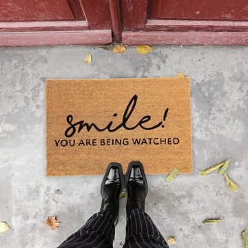 Fußmatte Fußmatte Smile Kokos, relaxdays, Höhe: 15 mm