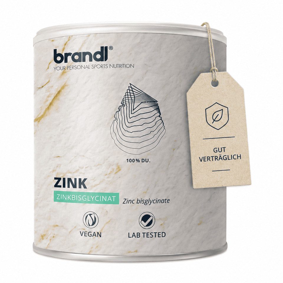 Brandl Nutrition Zink Kapseln hochdosiert 25mg - Tabletten mit hoher Bioverfügbarkeit Kapseln, Premium Bisglycinat - abgefüllt in Deutschland, laborgeprüft