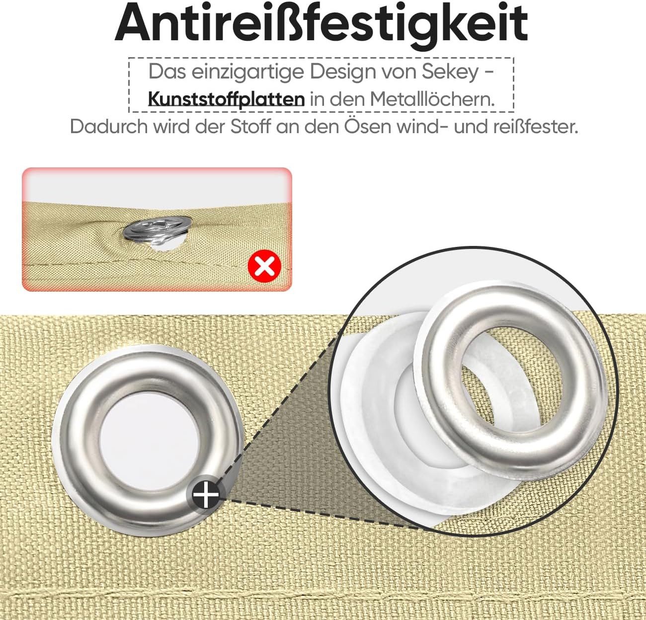 Sekey Balkonsichtschutz Balkon Sichtschutz 90x500cm Balkonabdeckung Sichtschutz Garten 90 hoch 100% Privatsphäre, Reißfest, 95% UV-beständig, Wetterfest
