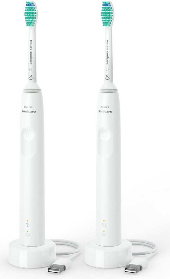 Philips Sonicare Elektrische Zahnbürste HX3675/13, Aufsteckbürsten: 2 St.,  mit Schalltechnologie, 4-Quadranten-Timer und 2-Minuten-Timer, Bis zu 3 x  mehr Plaque-Entfernung als mit einer Handzahnbürste