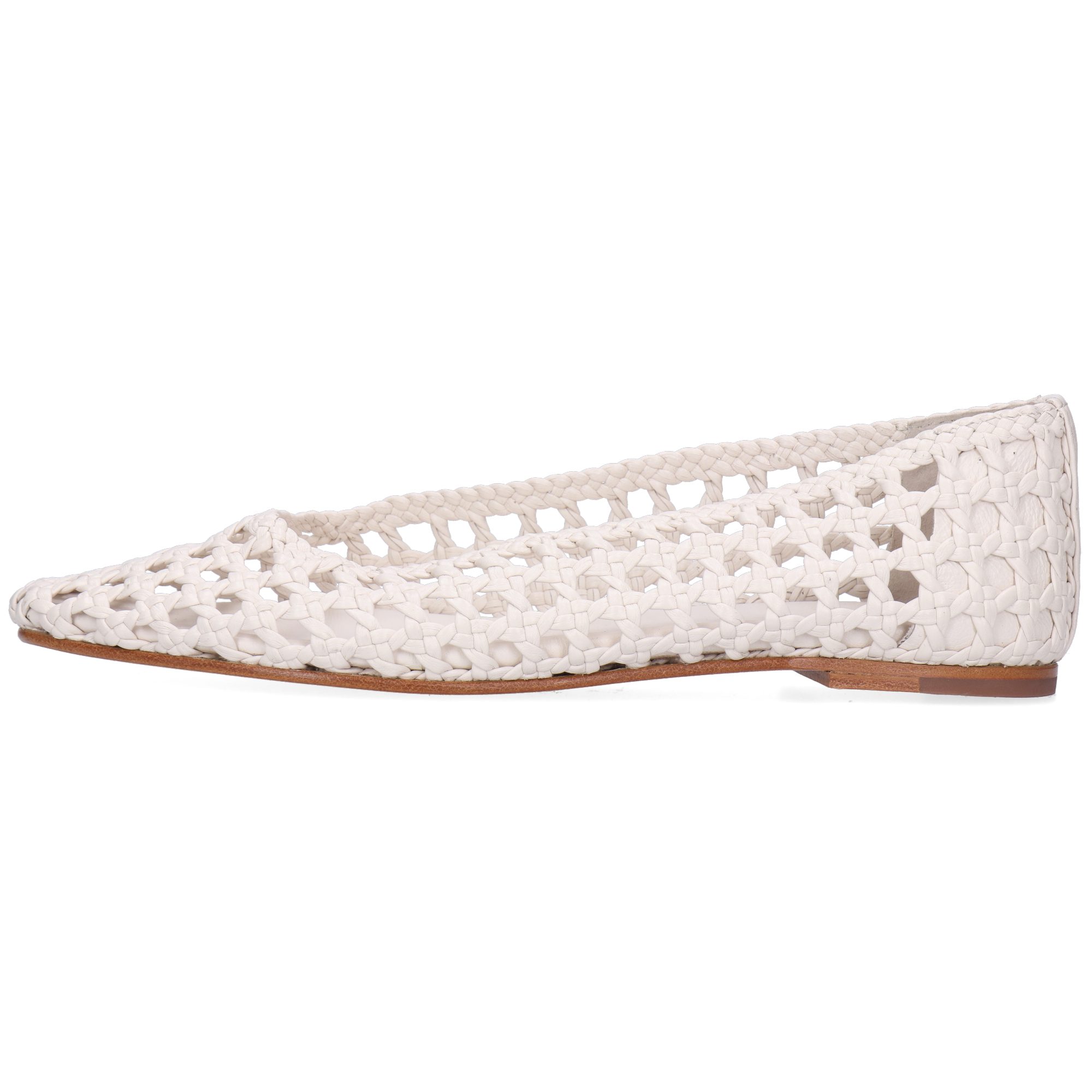 Melvin & Hamilton Bexley 6 Leder-Geflochtene Schuhe für Damen Ballerina Flache Absätze, Echtes Leder, Von Hand geflochten