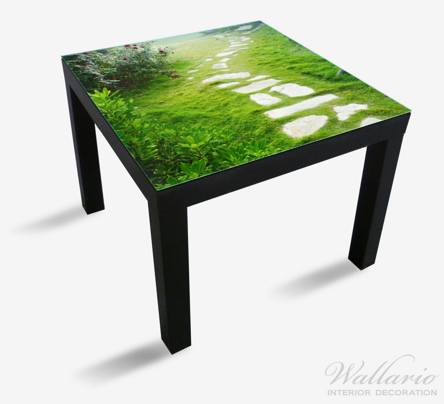 für geeignet Grünen Ikea (1 im Wallario Steinweg Lack St), Tisch Tischplatte