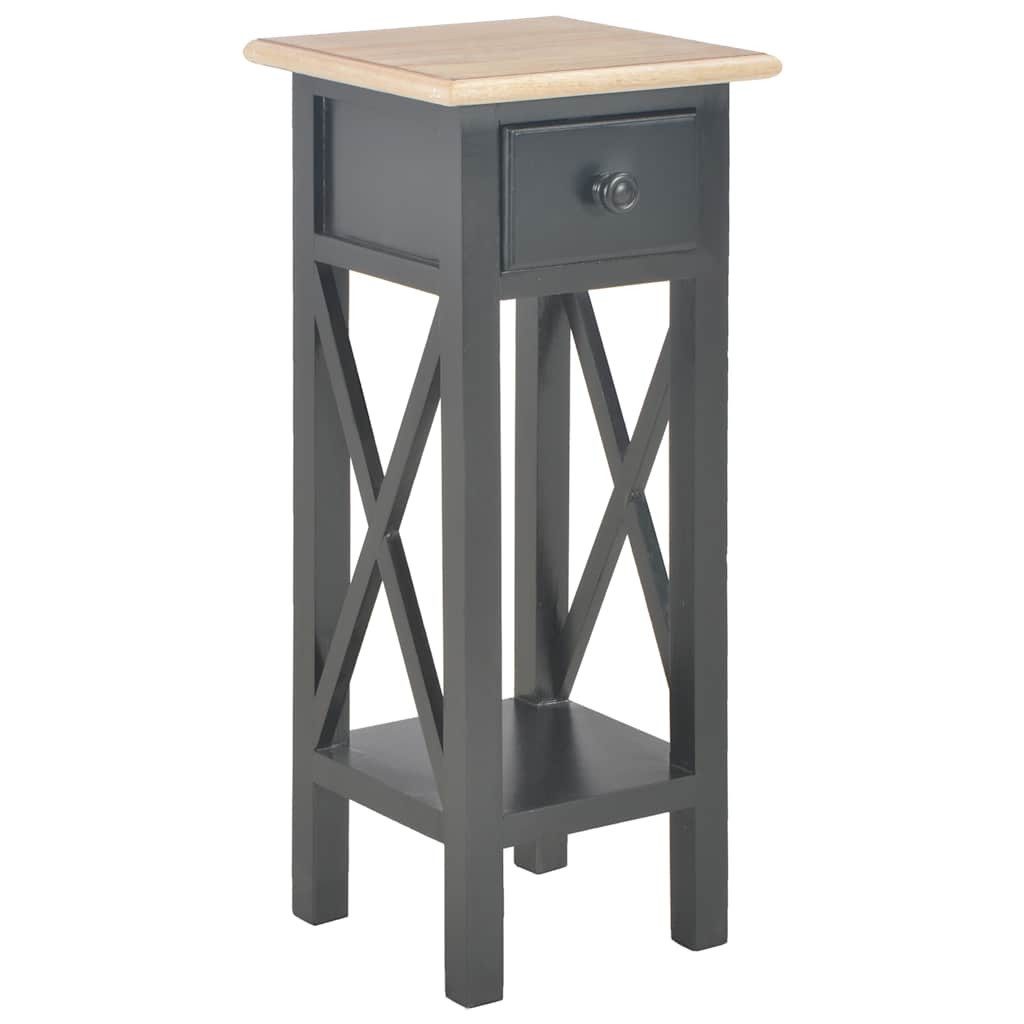 vidaXL Beistelltisch Beistelltisch Schwarz 27 x 27 x 65,5 cm Holz (1-St)