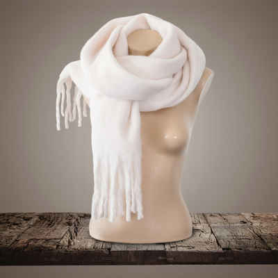 MyBeautyworld24 XXL-Schal Damen Winterschal Oversized in beige kuschelig