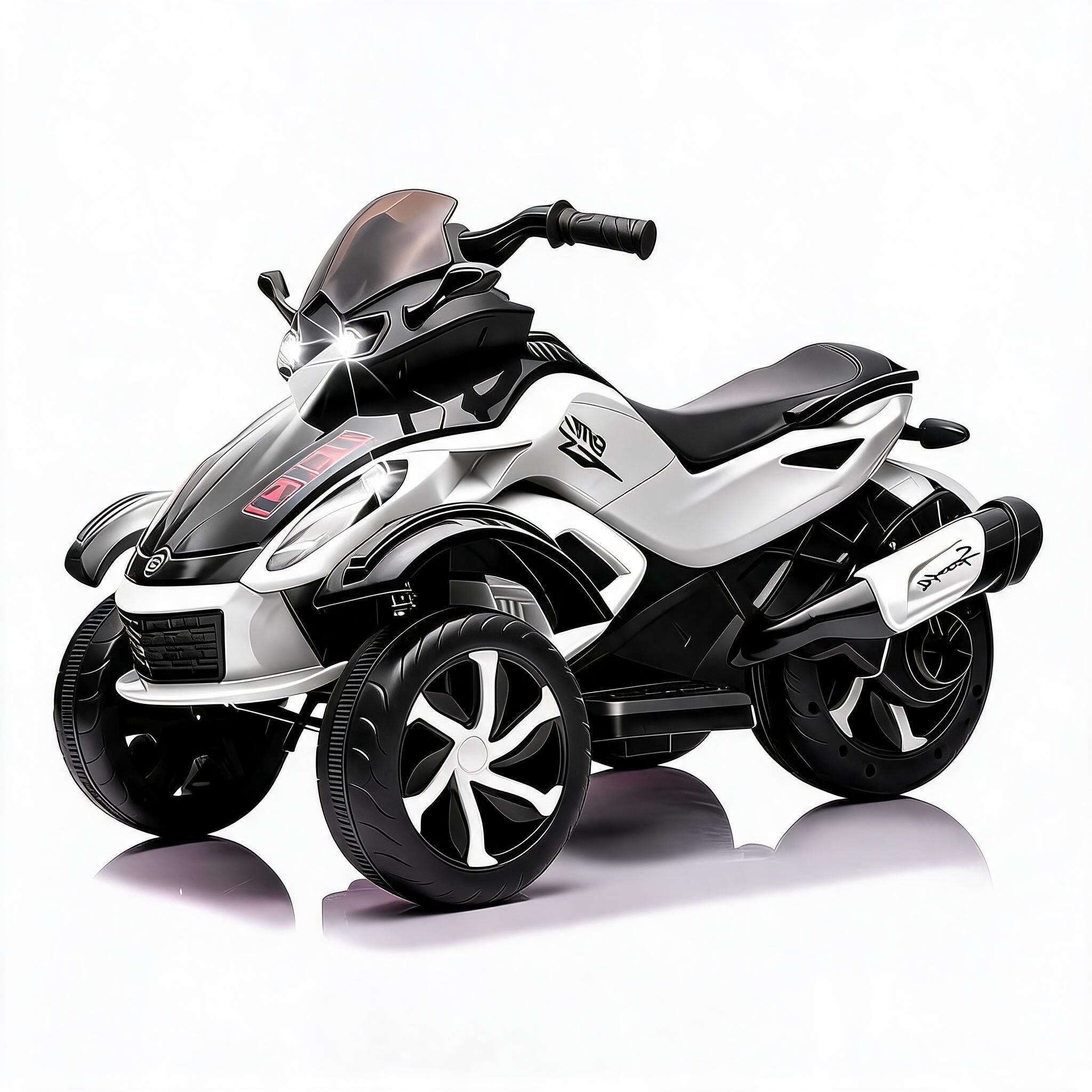 GarveeMore Elektro-Kinderquad Quad Electrique Enfants 12V, 45W Motor, 6,4 km/h, Musik & LED