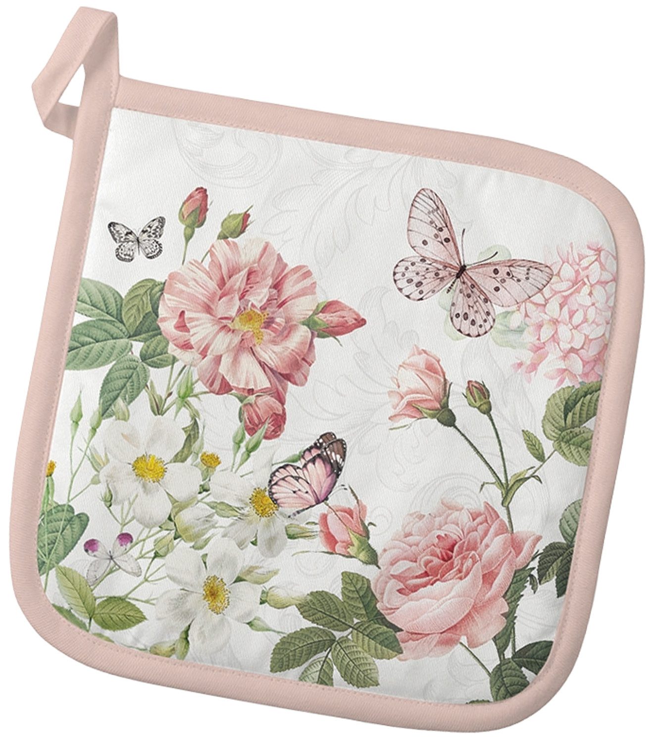 Ambiente® Topflappen Amelia, (1-tlg., 1-teilig), hitzebeständig wattiert Pfannen Untersetzer ca.20x20cm