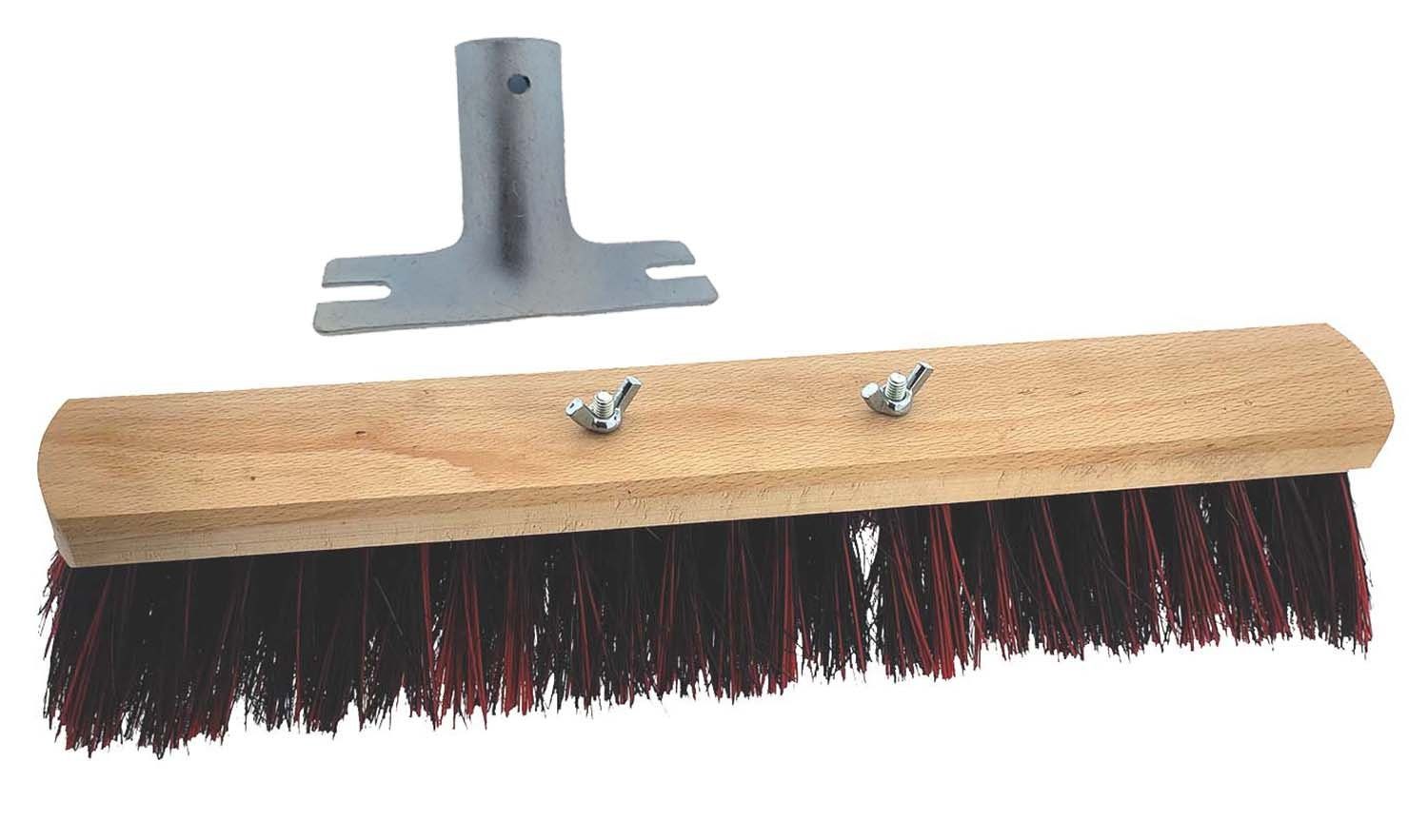 varivendo Straßenbesen Profi Saalbesen mit Stielhalter 40cm Kehrbesen Indoor 1 Stück, Besenstiele mit Ø 28 mm, (Set, 2-tlg., Profi Saalbesen 40 cm + Stielhalter), Holzbesen Haushaltsbesen Zimmerbesen Kehrbesen Hallenbesen