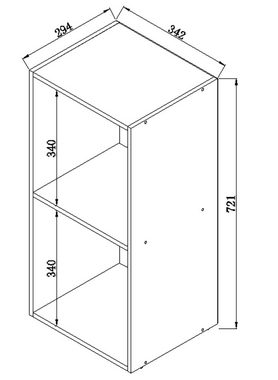 VCM Aktenregal Holz Büro Regal Bücher Ordner Aktenregal Offas 2f, 1-tlg.