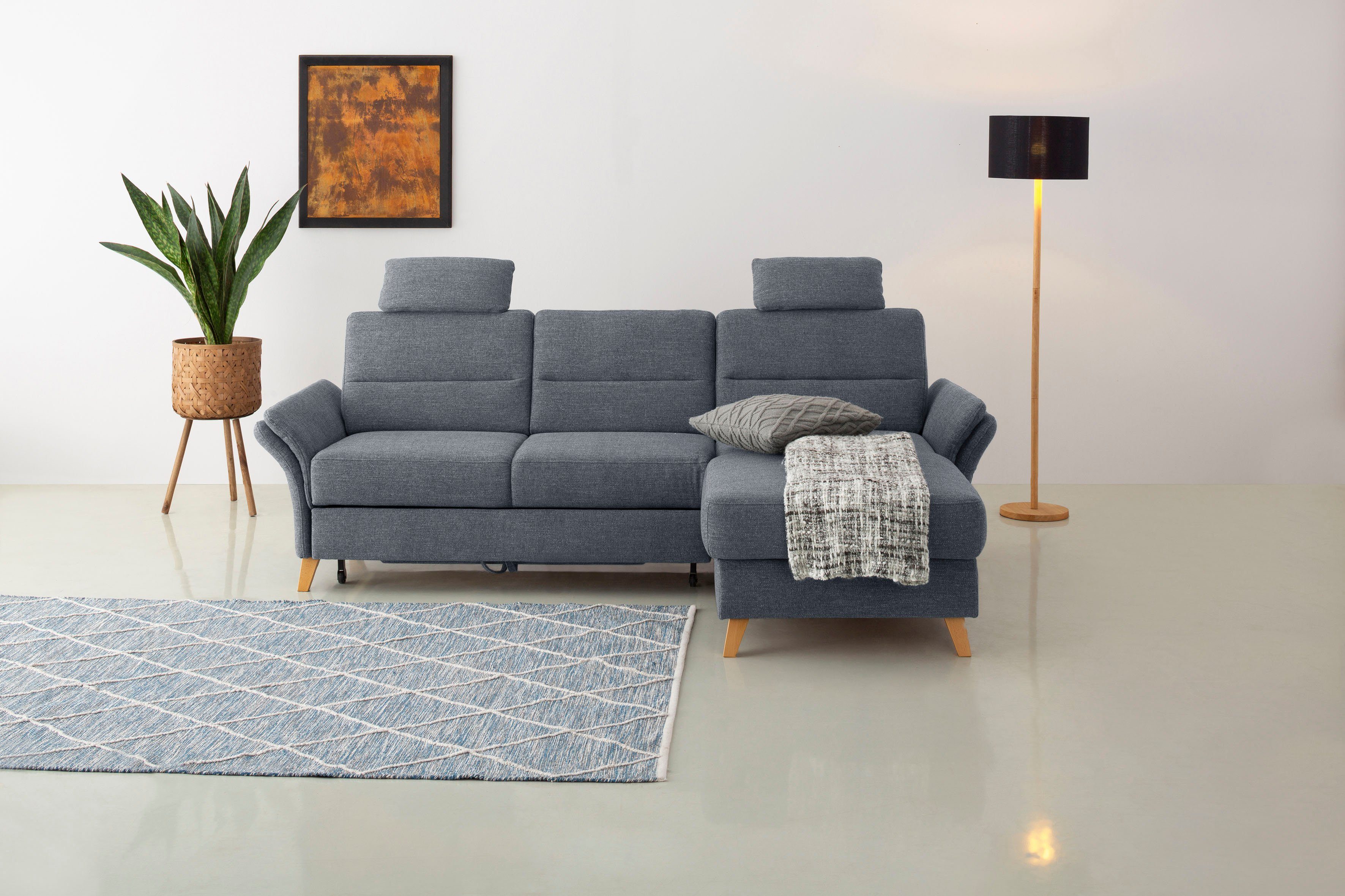 Diese Woche im Sonderangebot Home affaire Ecksofa Westerland, Federkern-Polsterung, mit wahlweise Bettkasten Bettfunktion