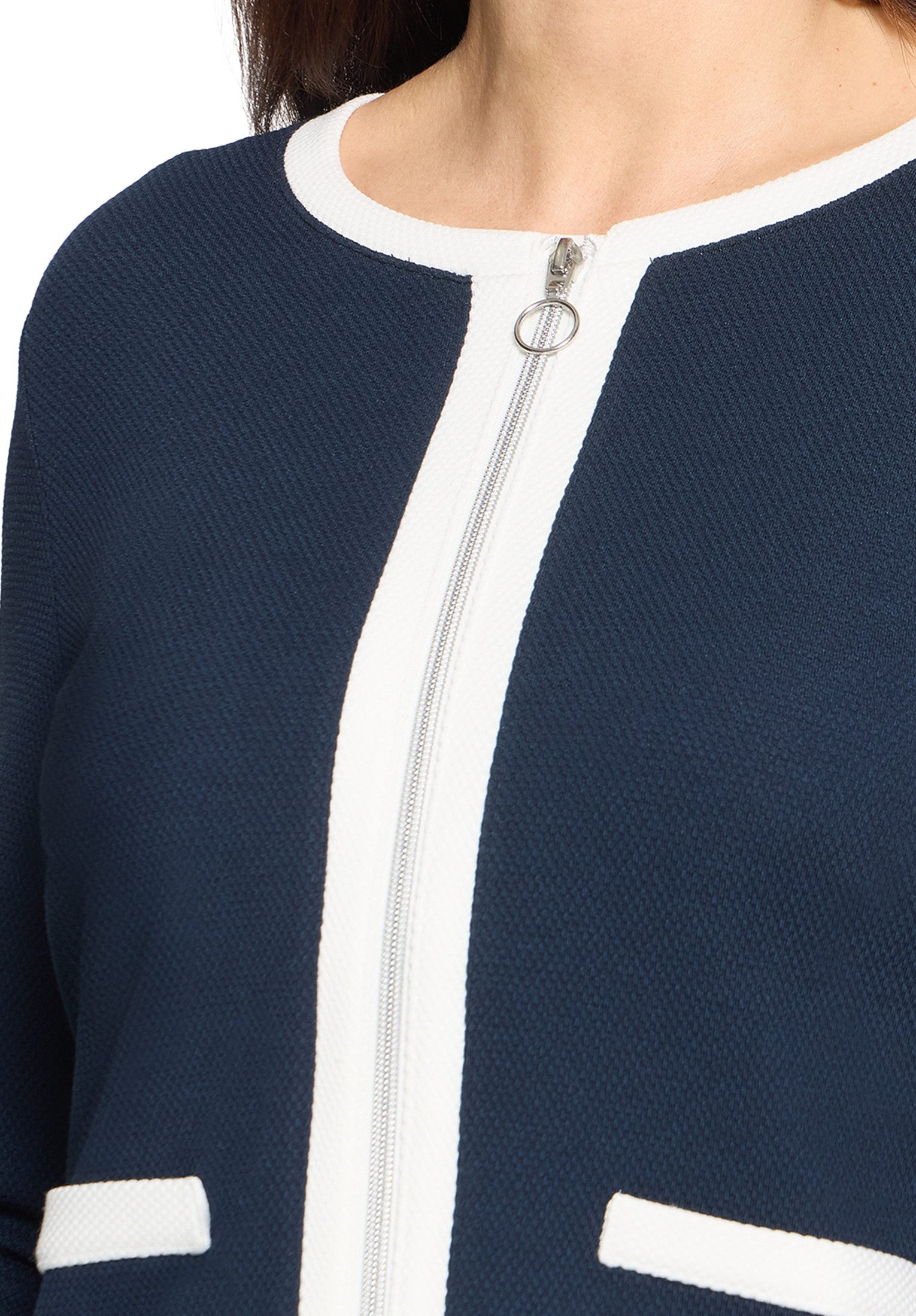 Betty Barclay Sweatjacke Damen mit Struktur Materialmix