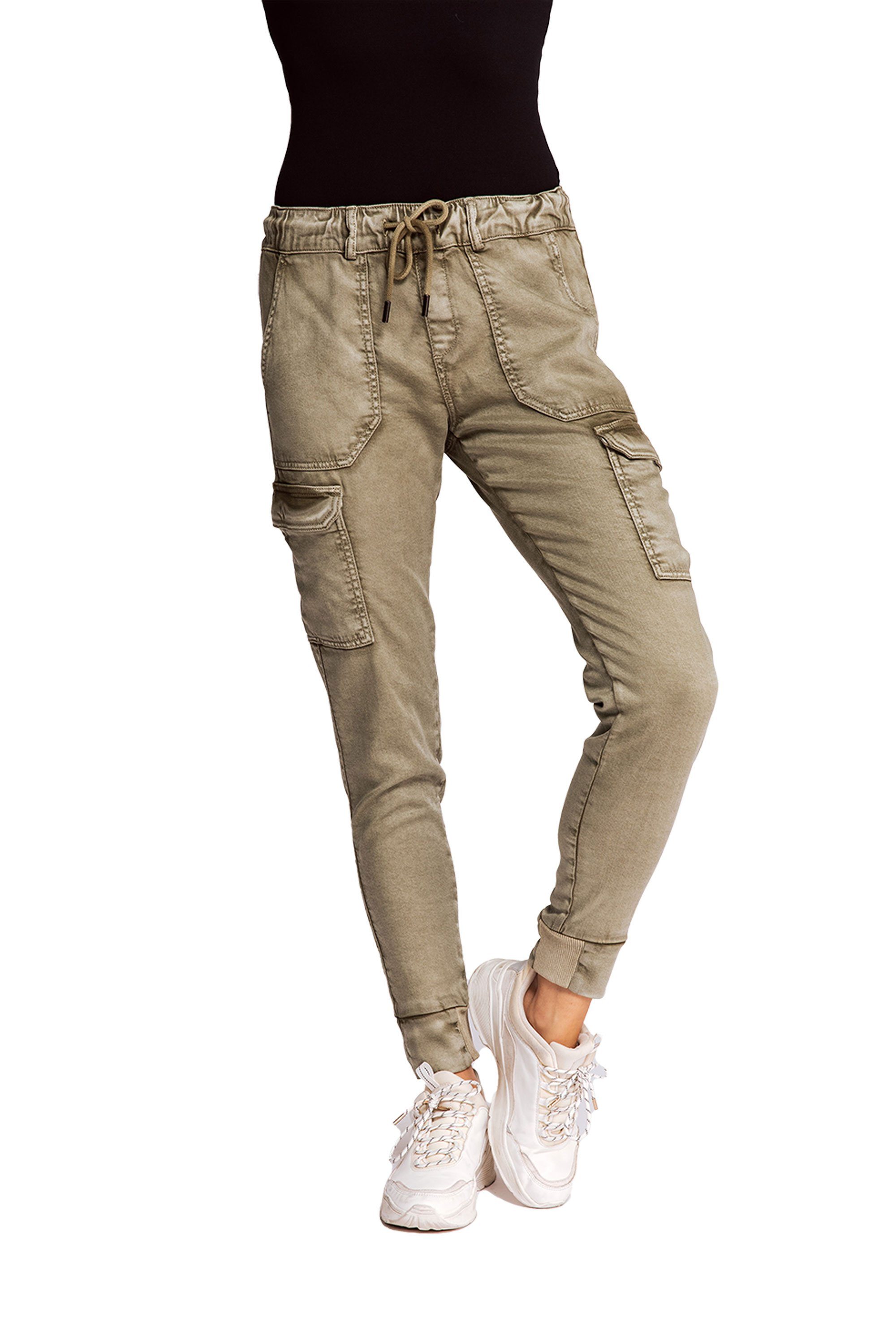 Zhrill Chinos Cargohose DAISEY Olive (0-tlg) angenehmer Tragekomfort