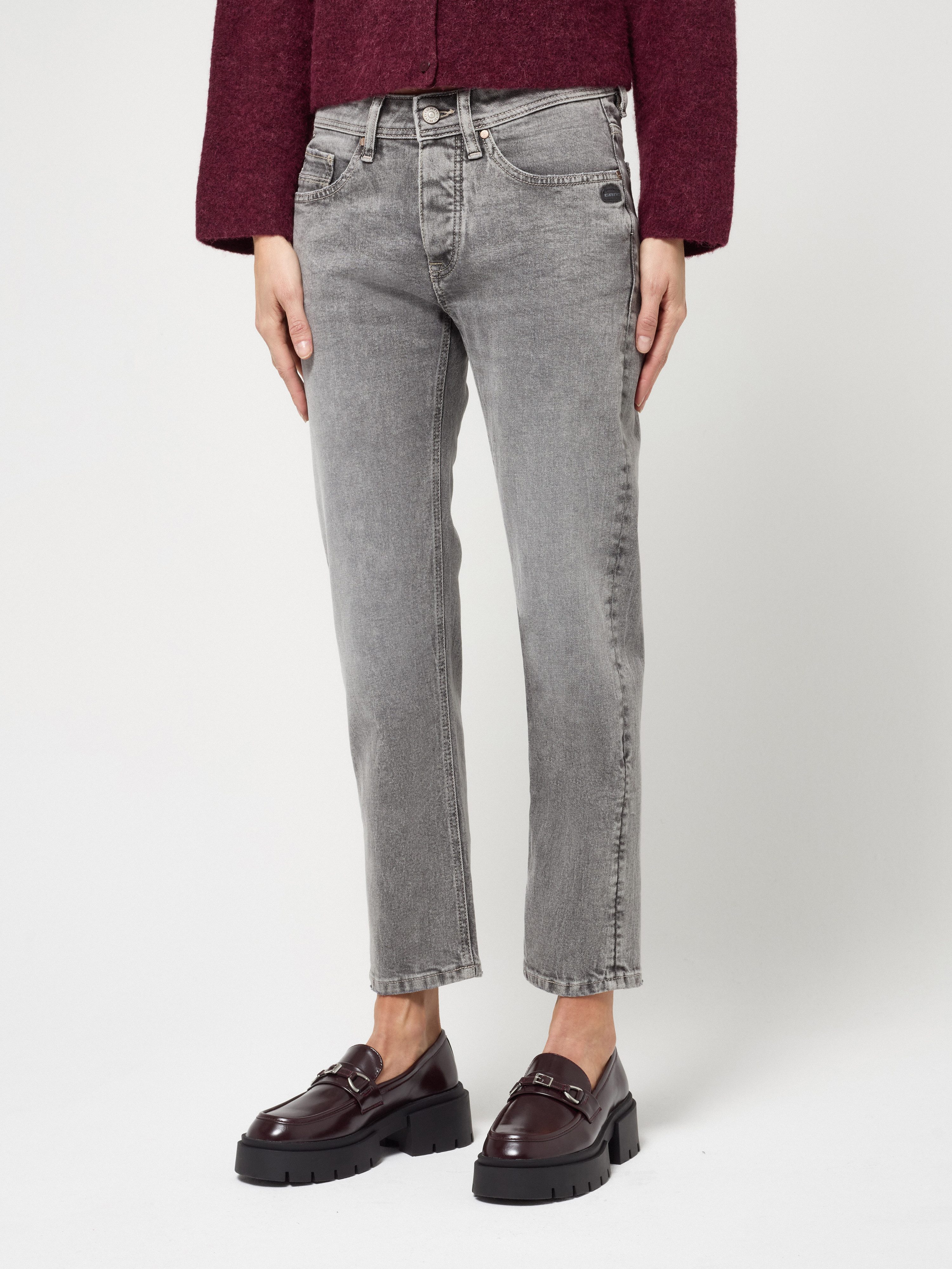 GANG Boyfriend-Jeans 94NICA CROPPED mit geraden und verkürzten Beinverlauf