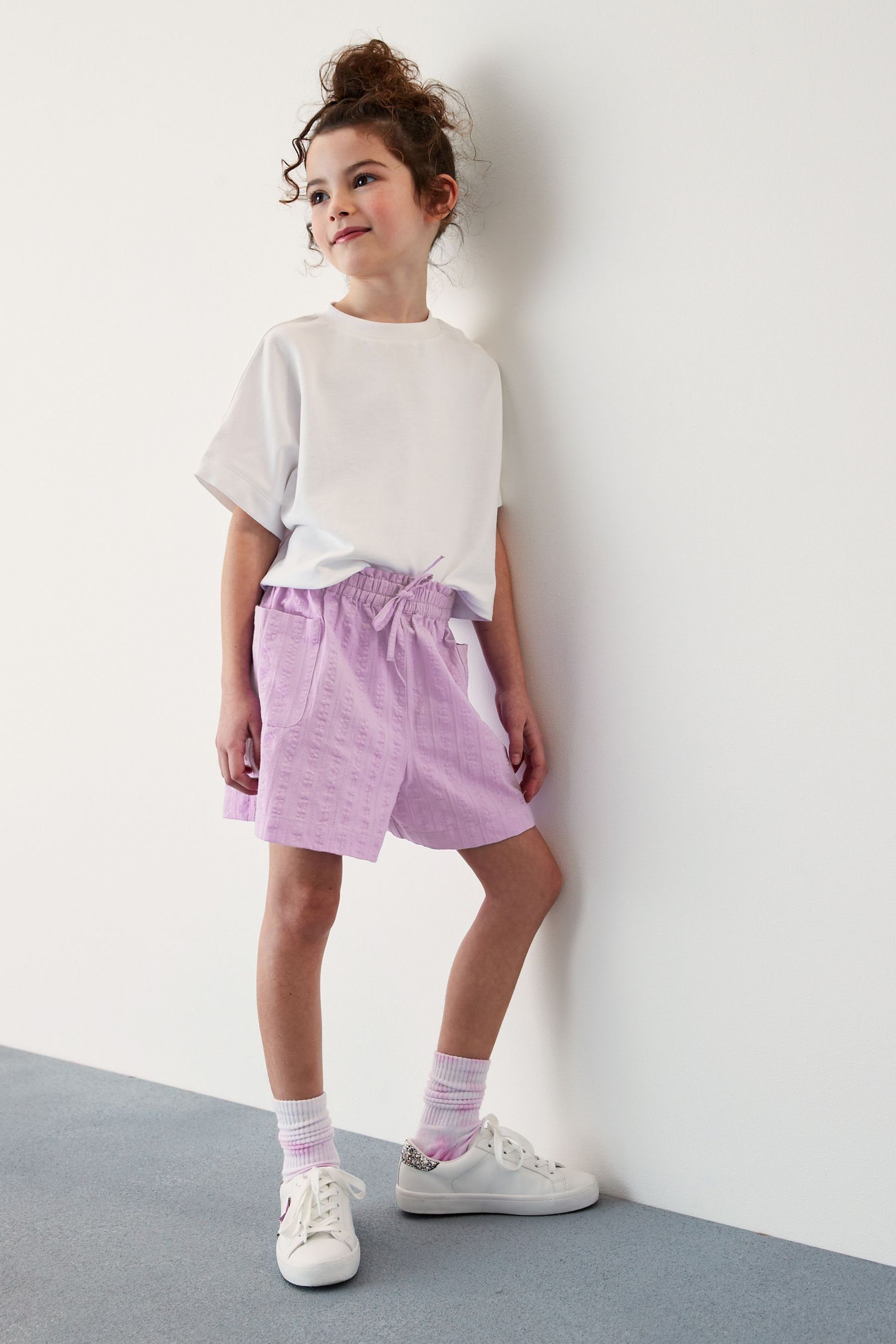 Next Shorts Strukturierte Shorts Purple (1-tlg)
