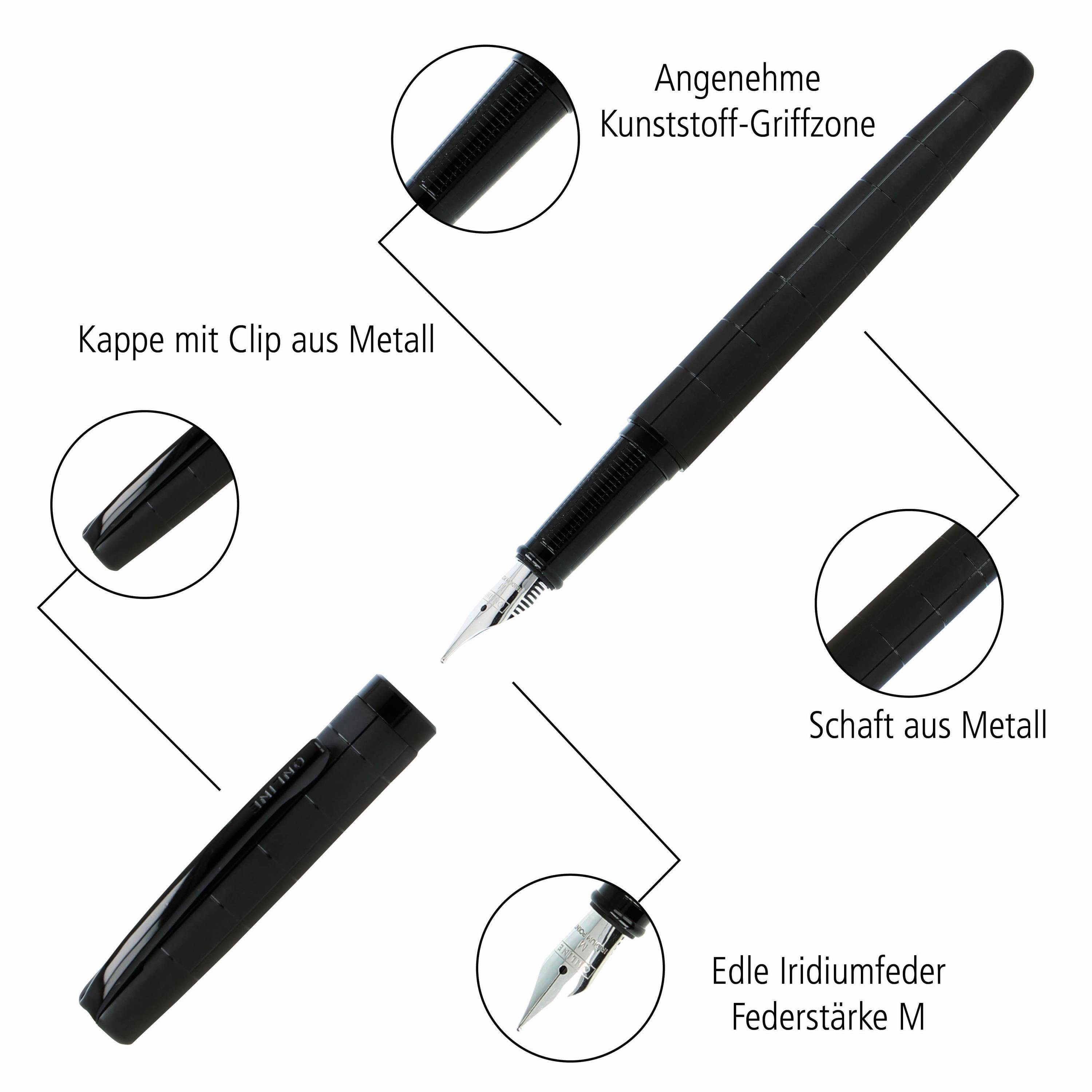 Füller Online Schwarz Schreib-Set Eleganza Pen