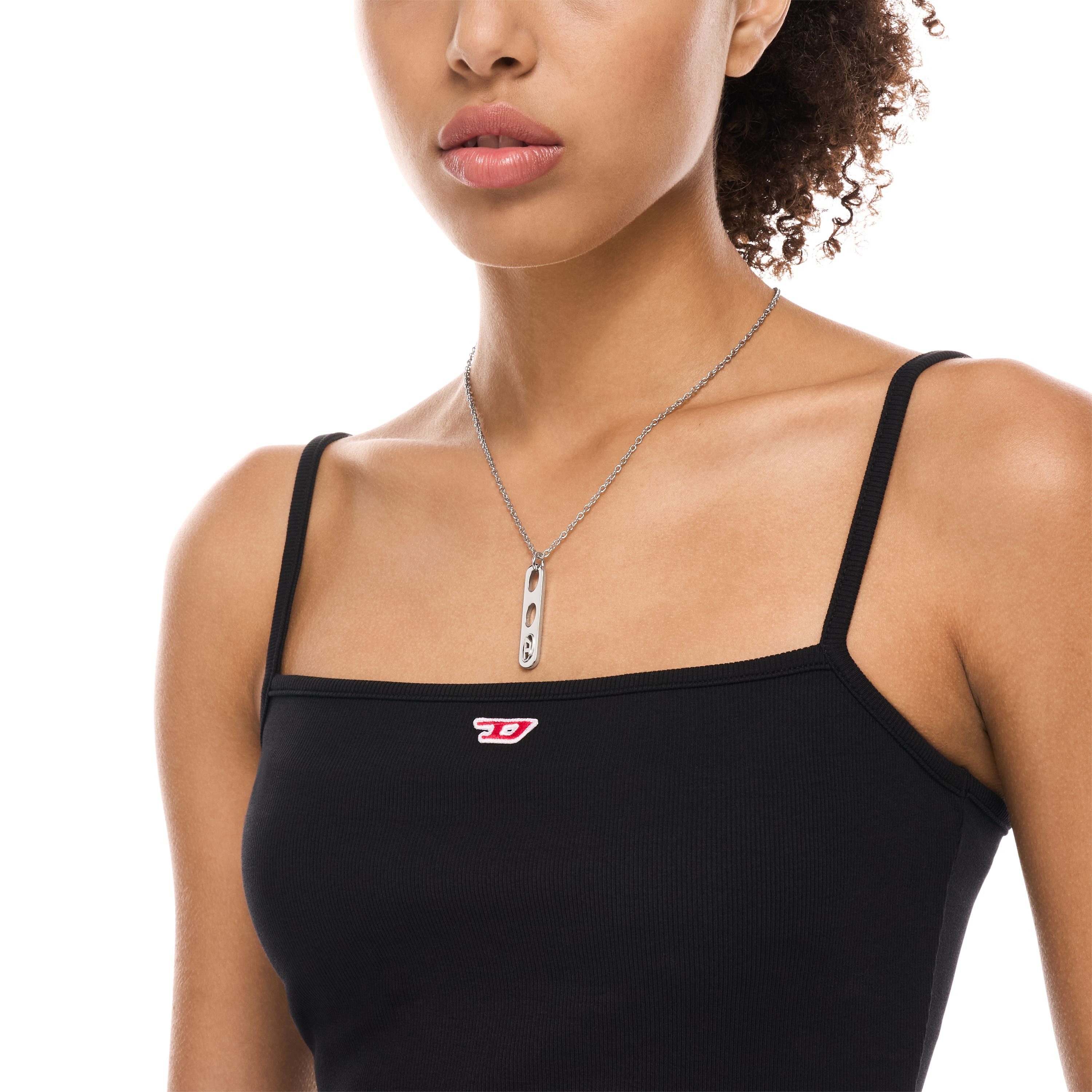 Diesel Kette mit Anhänger Schmuck Geschenk Edelstahl OVAL D LOGO