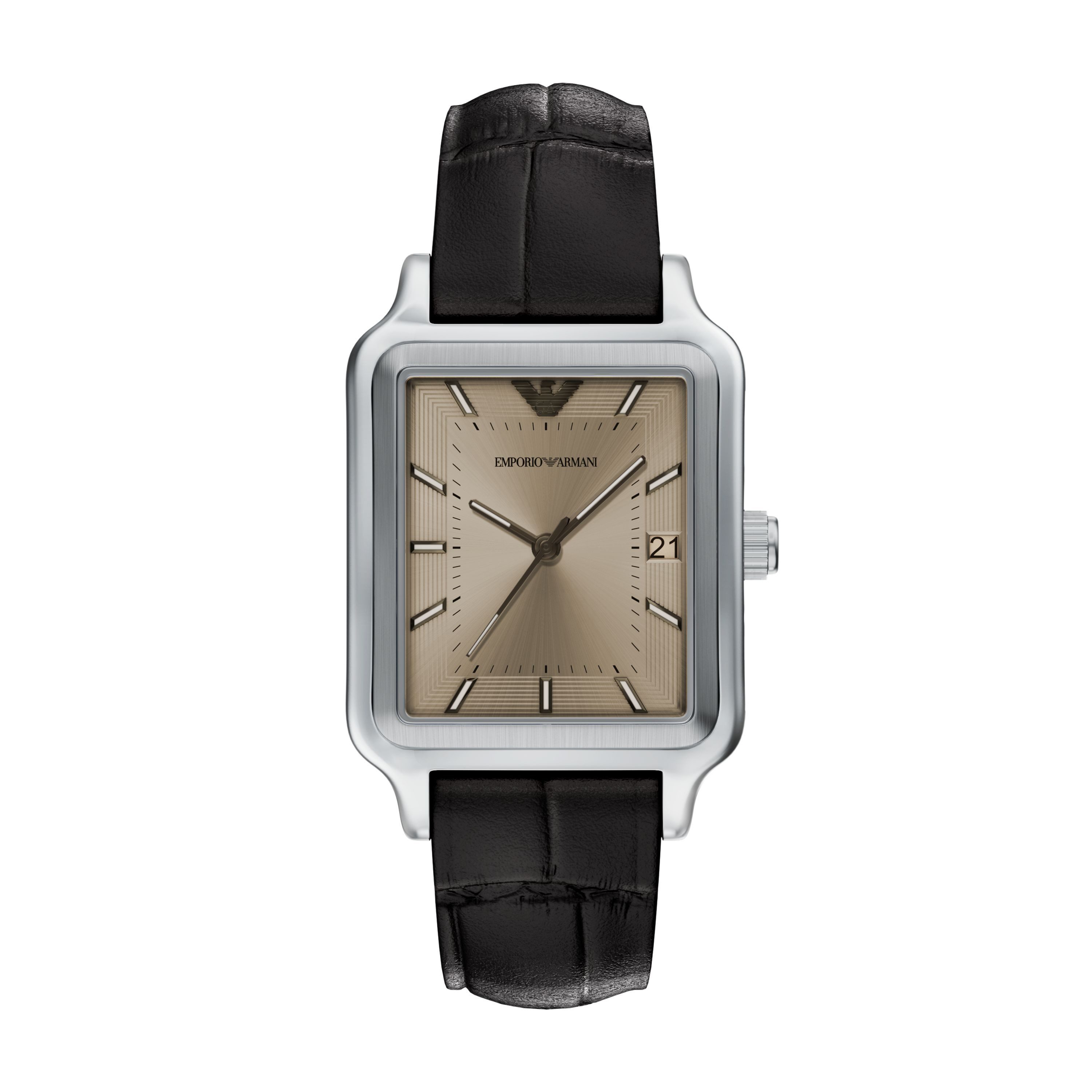 Emporio Armani Quarzuhr AR11756, Armbanduhr, Damenuhr, Herrenuhr, Lederarmband, analog, Tag
