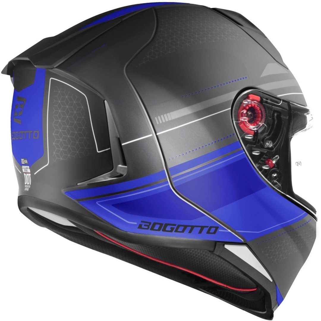 Bogotto Motorradhelm FF110 Cinder Helm, Reflektierende