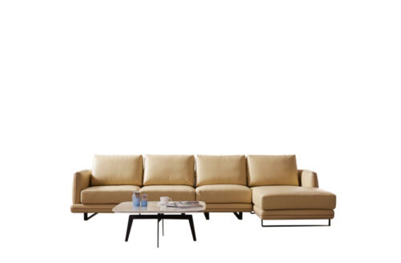 JVmoebel Ecksofa Luxuriöses beiges Ecksofa Modernes Design L-Form Couch Neu, Made in Europe