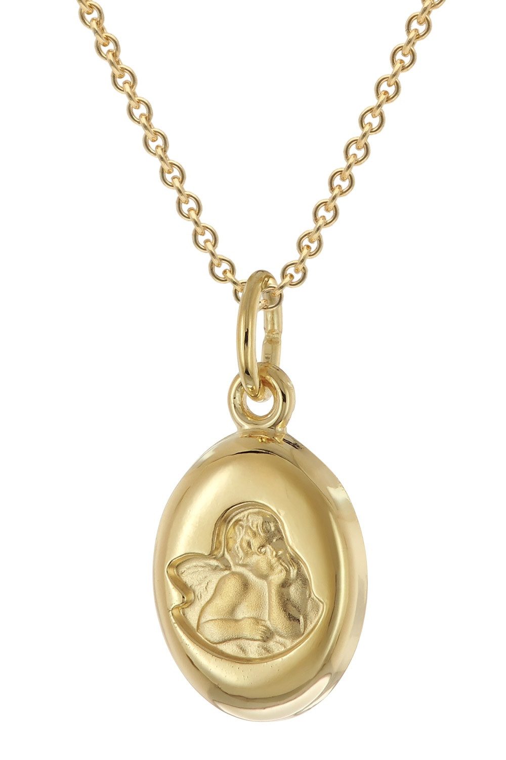 trendor Kette mit Anhänger Gold 333/8K Mit Vergoldeter Silberkette