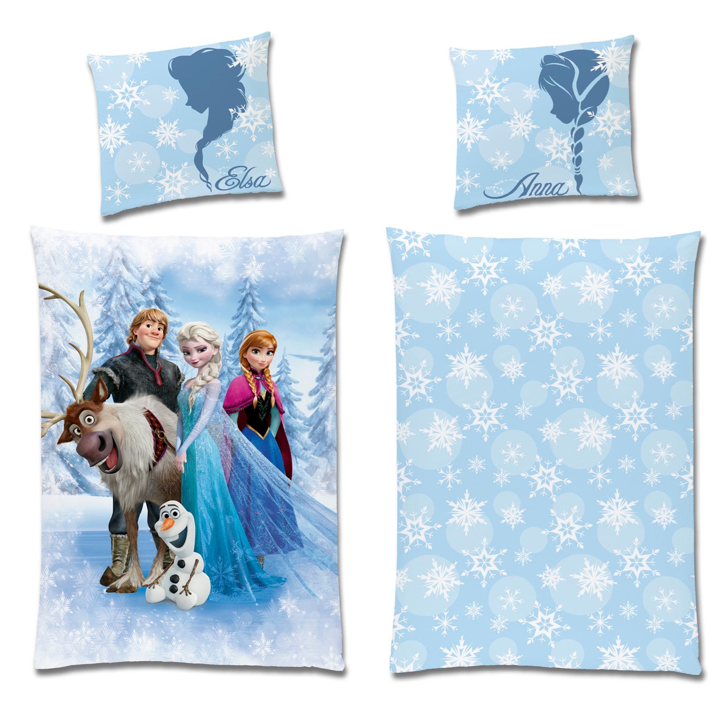 Familando Kinderbettwäsche Frozen Die Eiskönigin Bettwäsche Set "Sven" 135x günstig online kaufen