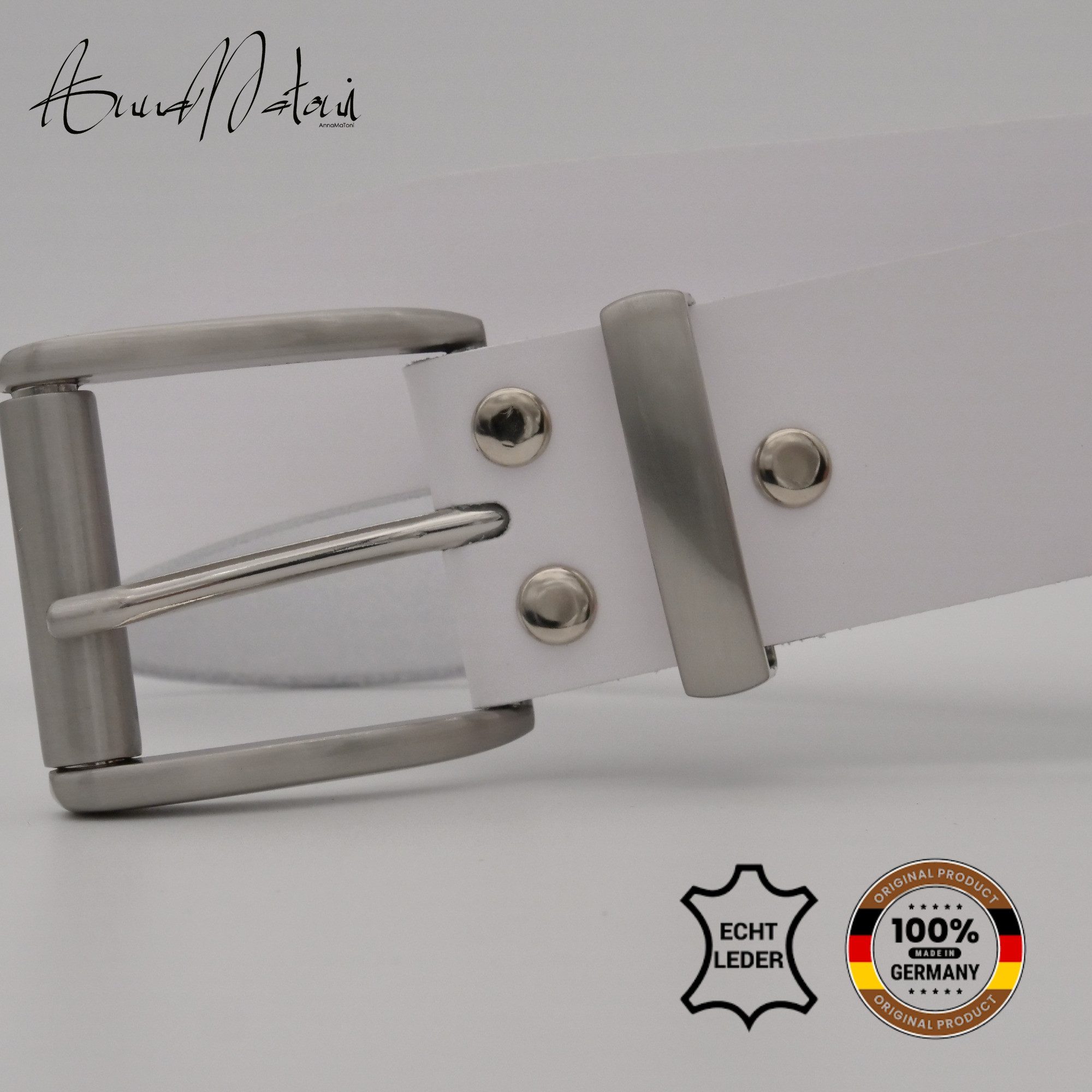 AnnaMatoni Ledergürtel AnnaMatoni Herren Ledergürtel Zeitloses Design Gürtel 4cm breit