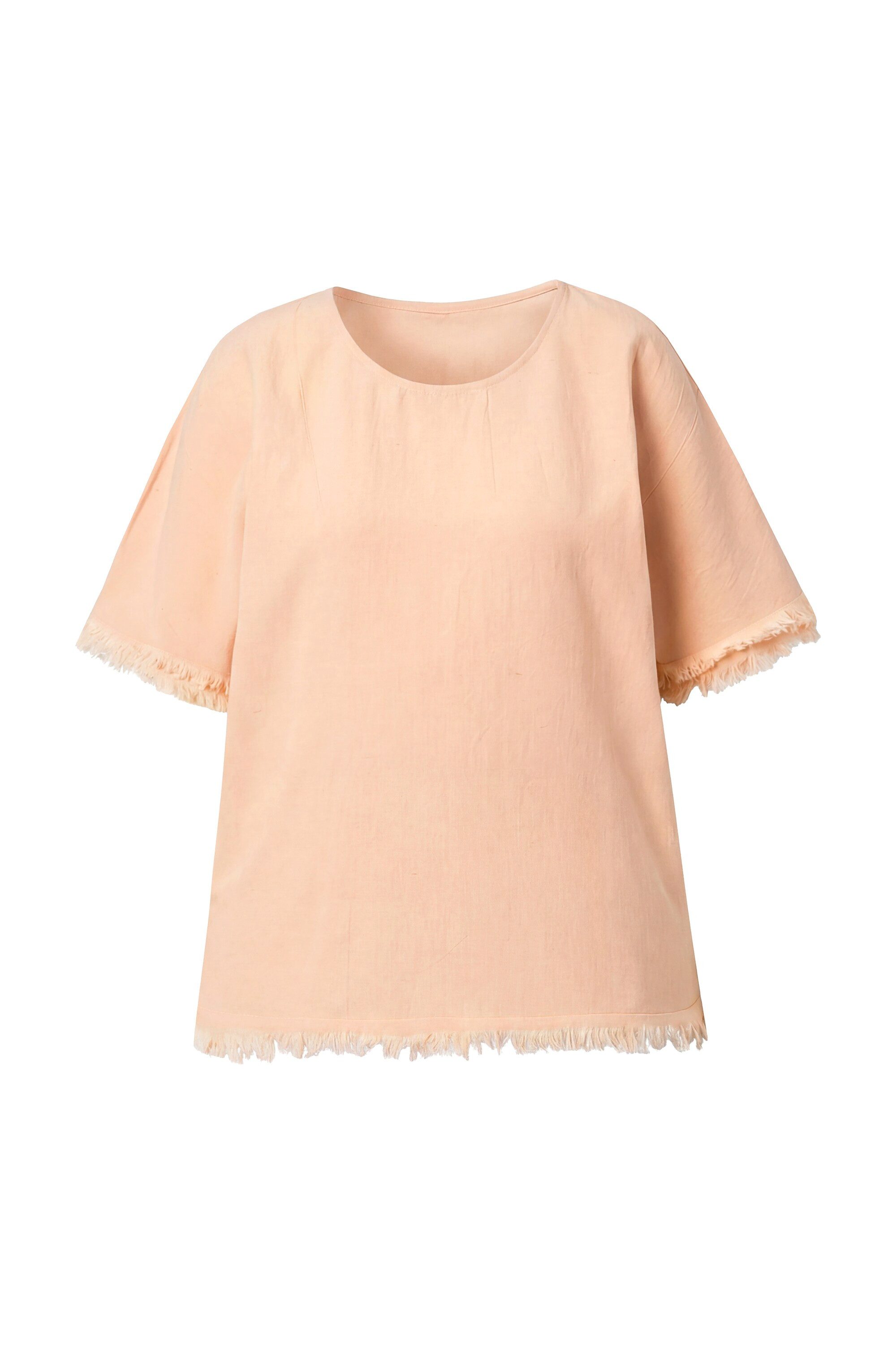 Angel of Style Druckbluse Blusenshirt Oversize Fit Leinenanteil Fransen günstig online kaufen